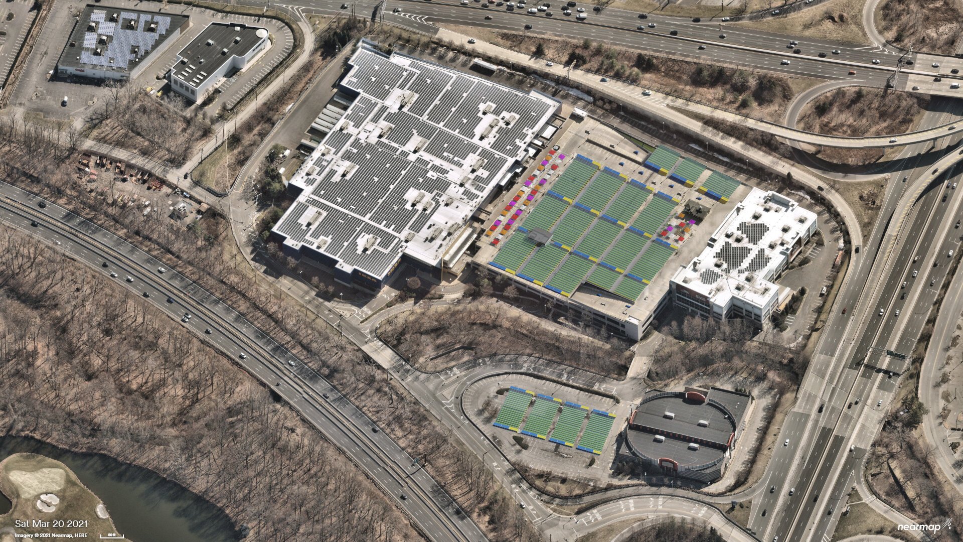 Chosen site showcasing an aerial rendering of their farm model; Rendering by RAND Engineering &amp; Architecture