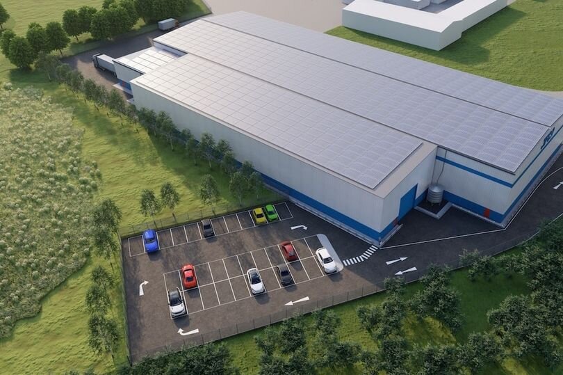 An artist's impression of the new JFC2 vertical farm at Lydney, Gloucestershire. Work has begun. (Image: Jones Food Company)