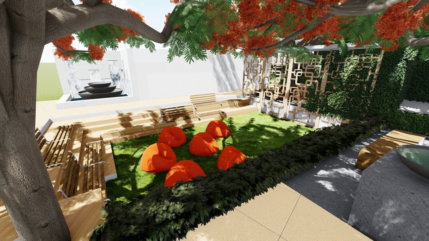 Rendering of one of Dubai’s robotics lab’s landscape by Dhwani