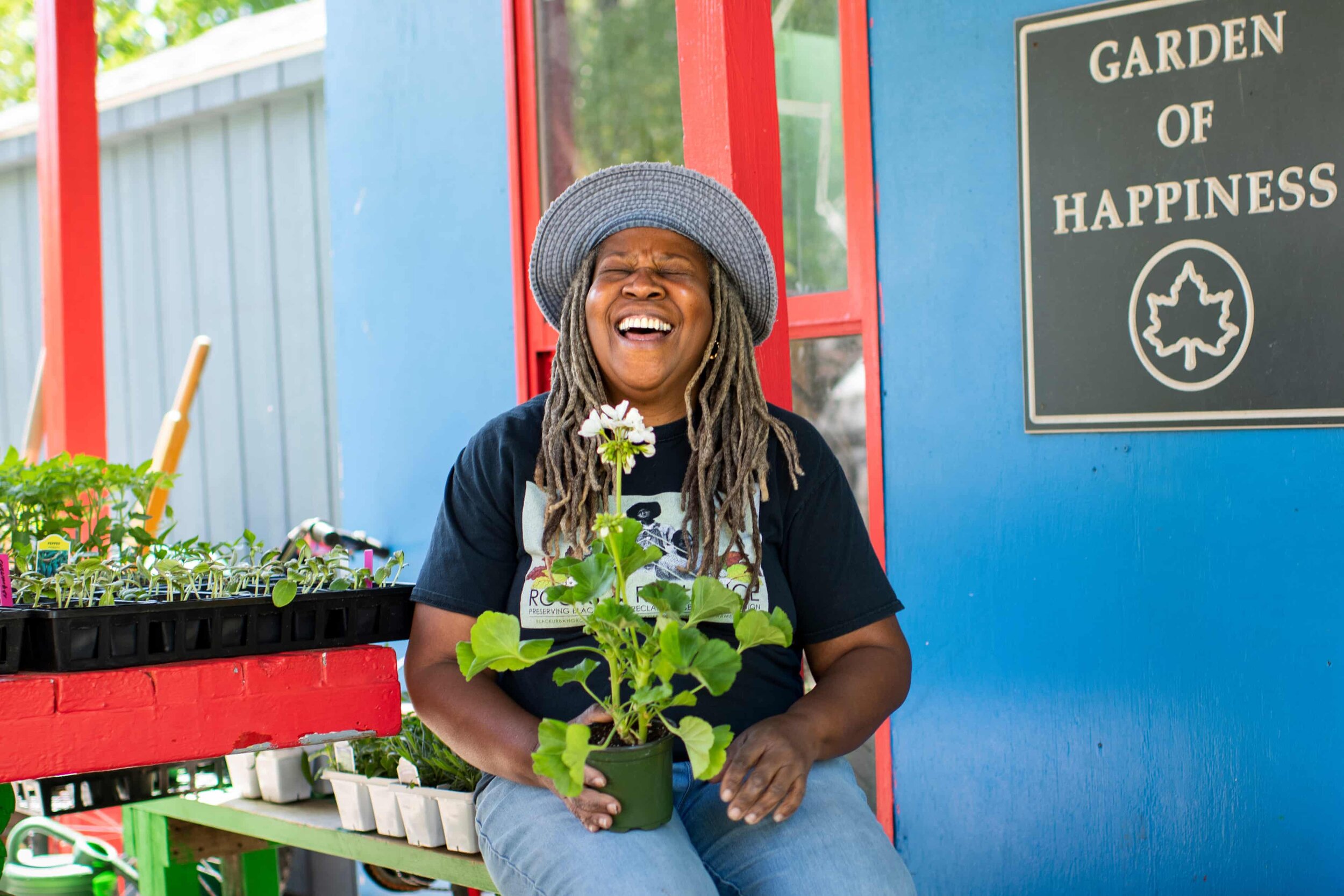 ‘The fact is the food system is racist, and access to food is based on color of skin, how much money you have and where you live. Food is a human right.’ Photograph: Ali Smith/The Guardian