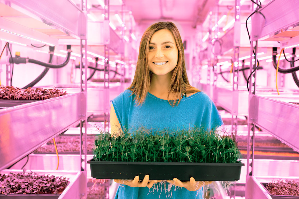 Margot Masinter in a Growtainer