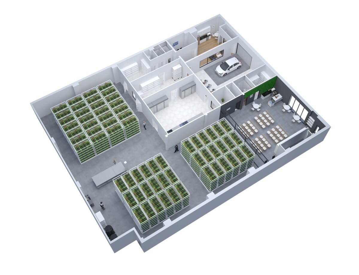 A rendering of the new farm. Image: Farm.One.