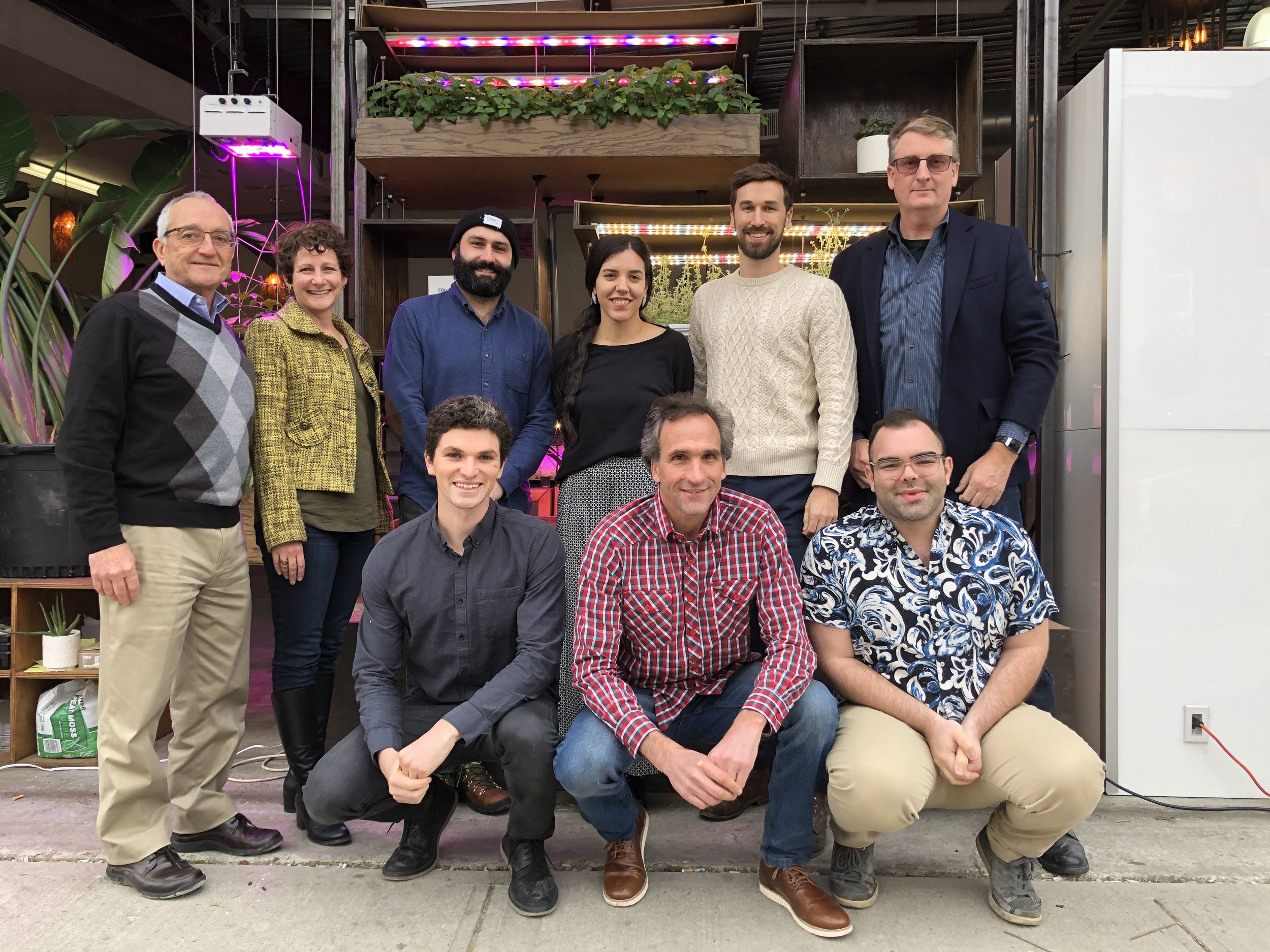(Top left) Dr. Gene Giacomelli, Lauren Baker, Djavid Amidi-Abraham, Yara Nagi, Henry Gordon-Smith, Robert Glanville.(Bottom left) Jeffrey Landau, David Ceaser, Scott Carrus