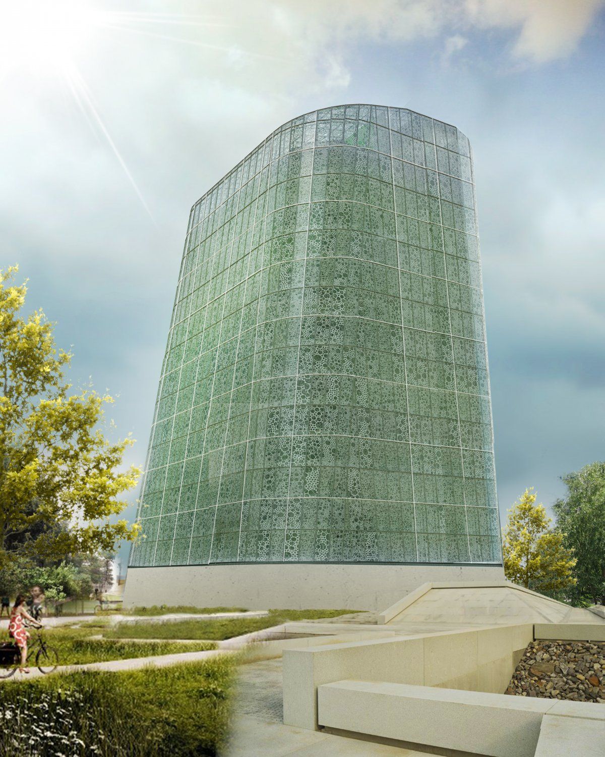 This building will produce approximately 550 tons of vegetables annually. (Image Credit: Plantagon)