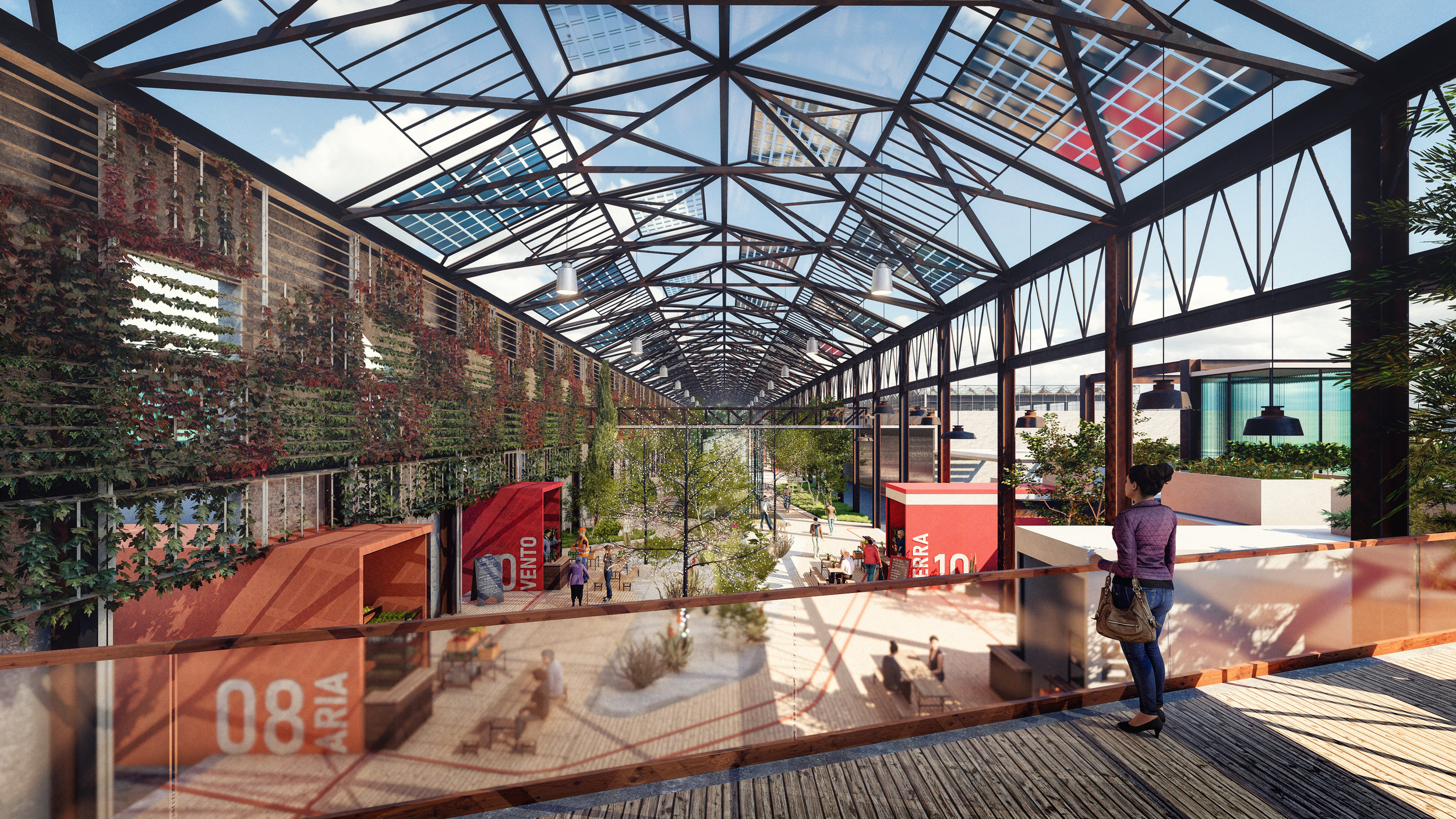 Rendering of the interiors of the site design