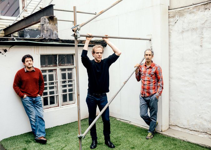 Row 7’s founders: From left, the plant breeder Michael Mazourek, the chef Dan Barber and the seedsman Matthew Goldfarb, in Greenwich Village. (Credit: Andrew White for The New York Times)&nbsp;