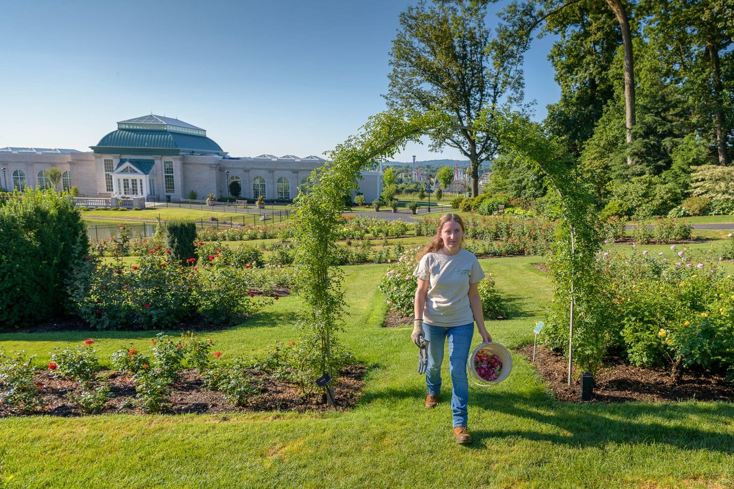 Palmer spends the summer before her last semester at Delaware Valley University, where she is pursuing a horticulture degree, toiling at Hershey Gardens. (Jim Graham/For The Washington Post)