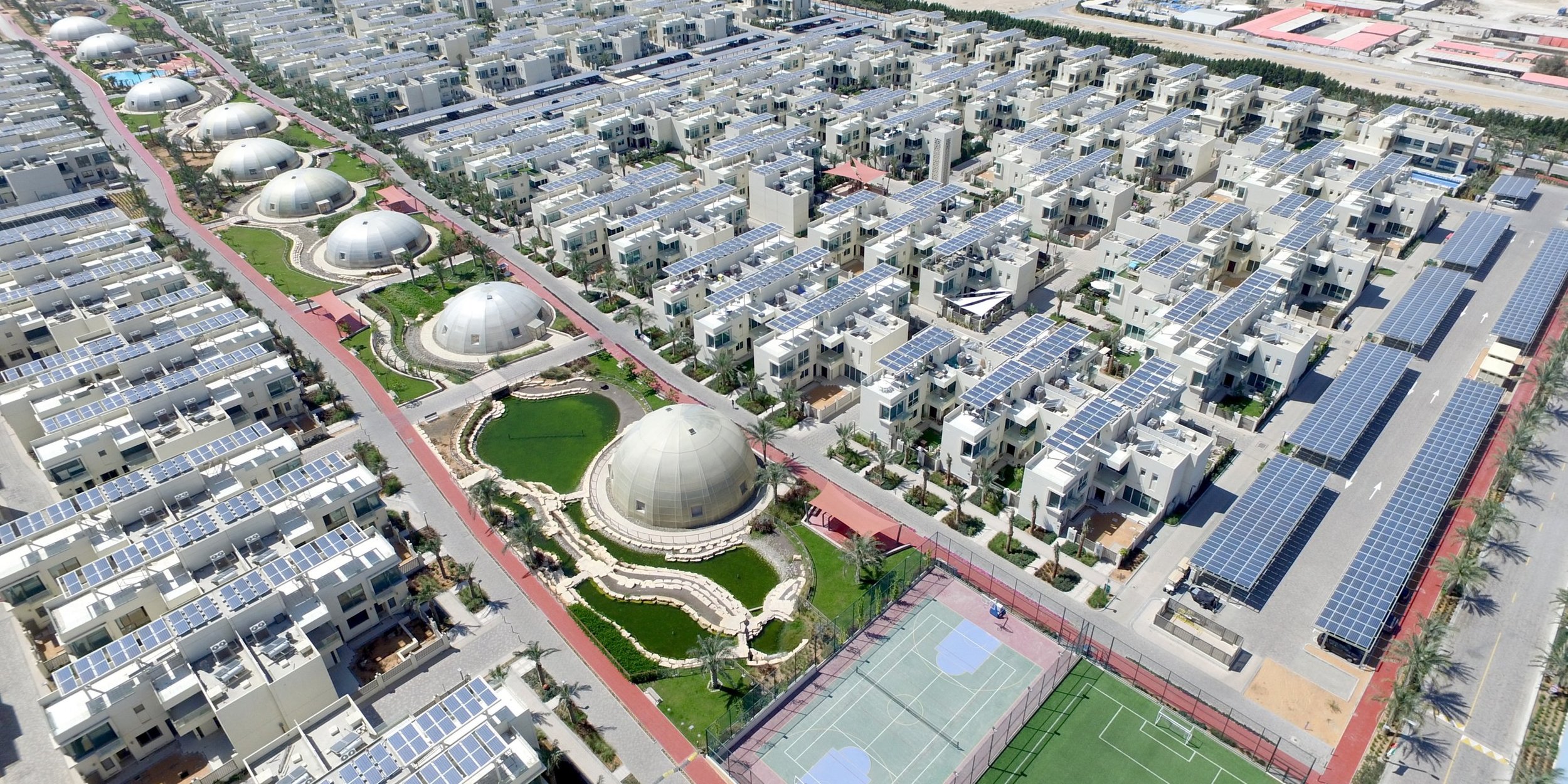 The Sustainable City, a new neighborhood outside of Dubai that embraces the principles of sustainable development and healthy living.