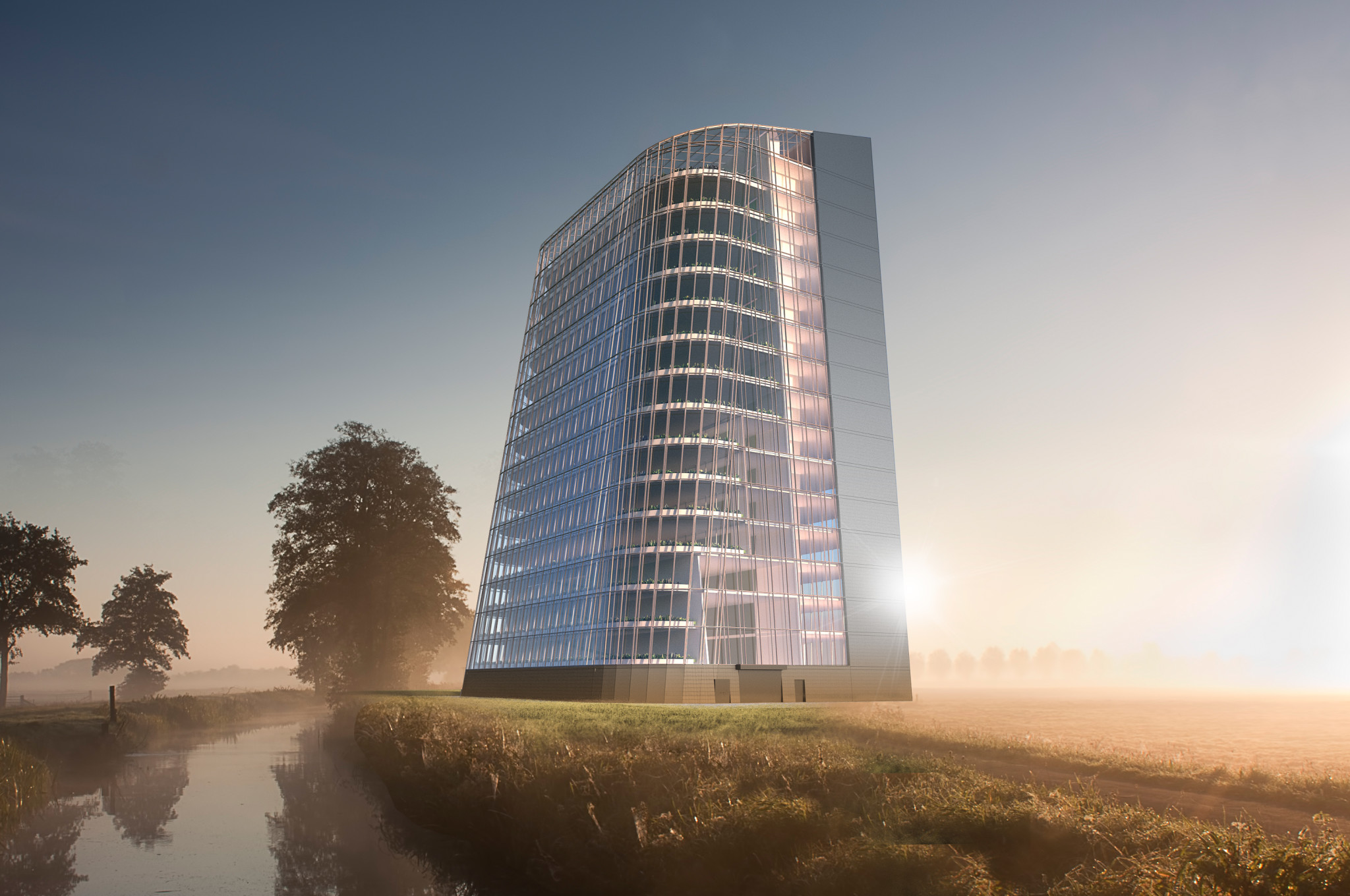 A design for Plantagon’s first ‘plantscaper’ in Linköping, Sweden: The World Food Building. According to the company’s website, the $40 million building broke ground in 2012.