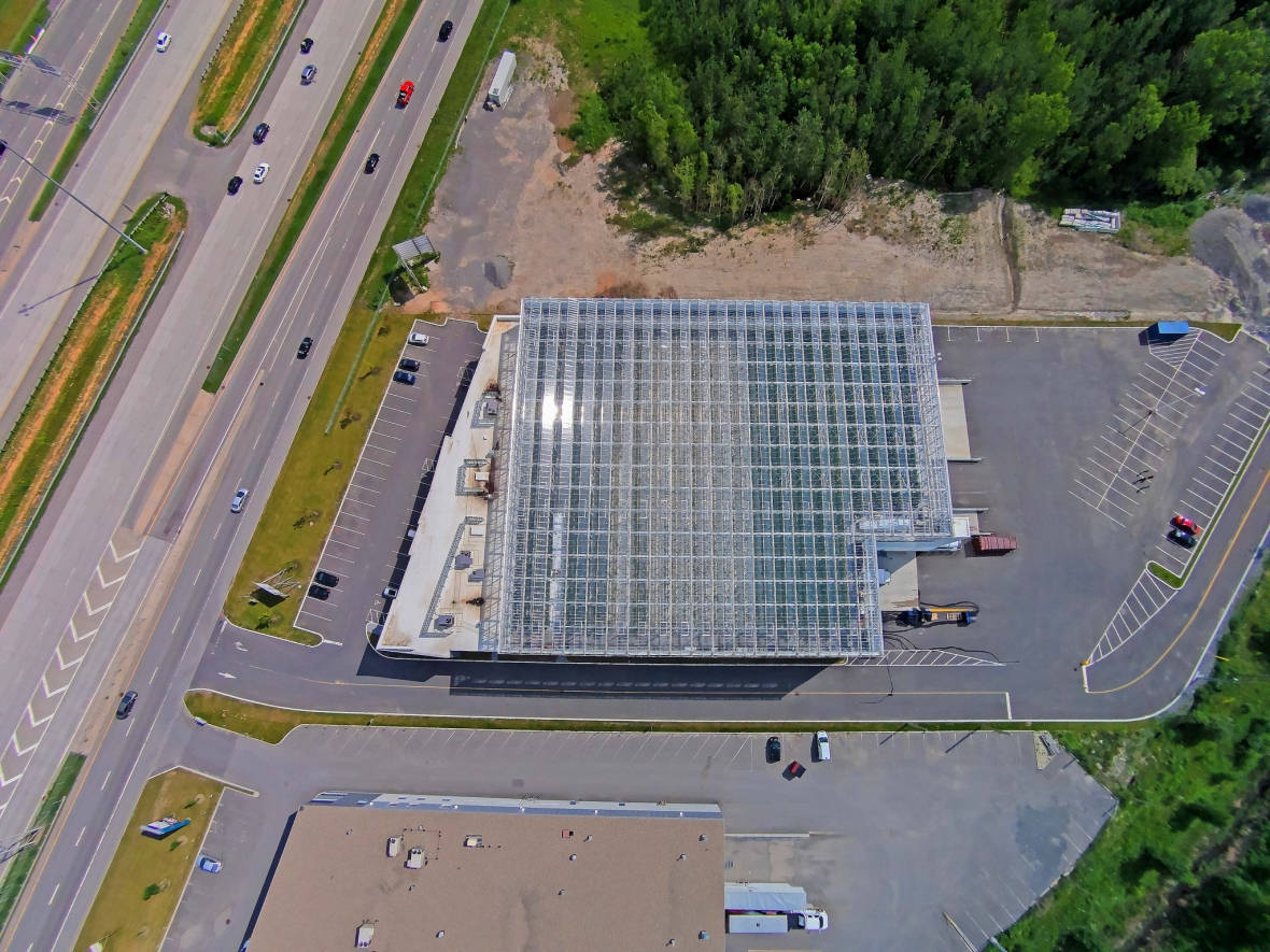 A Lufa Farms rooftop greenhouse in Canada.