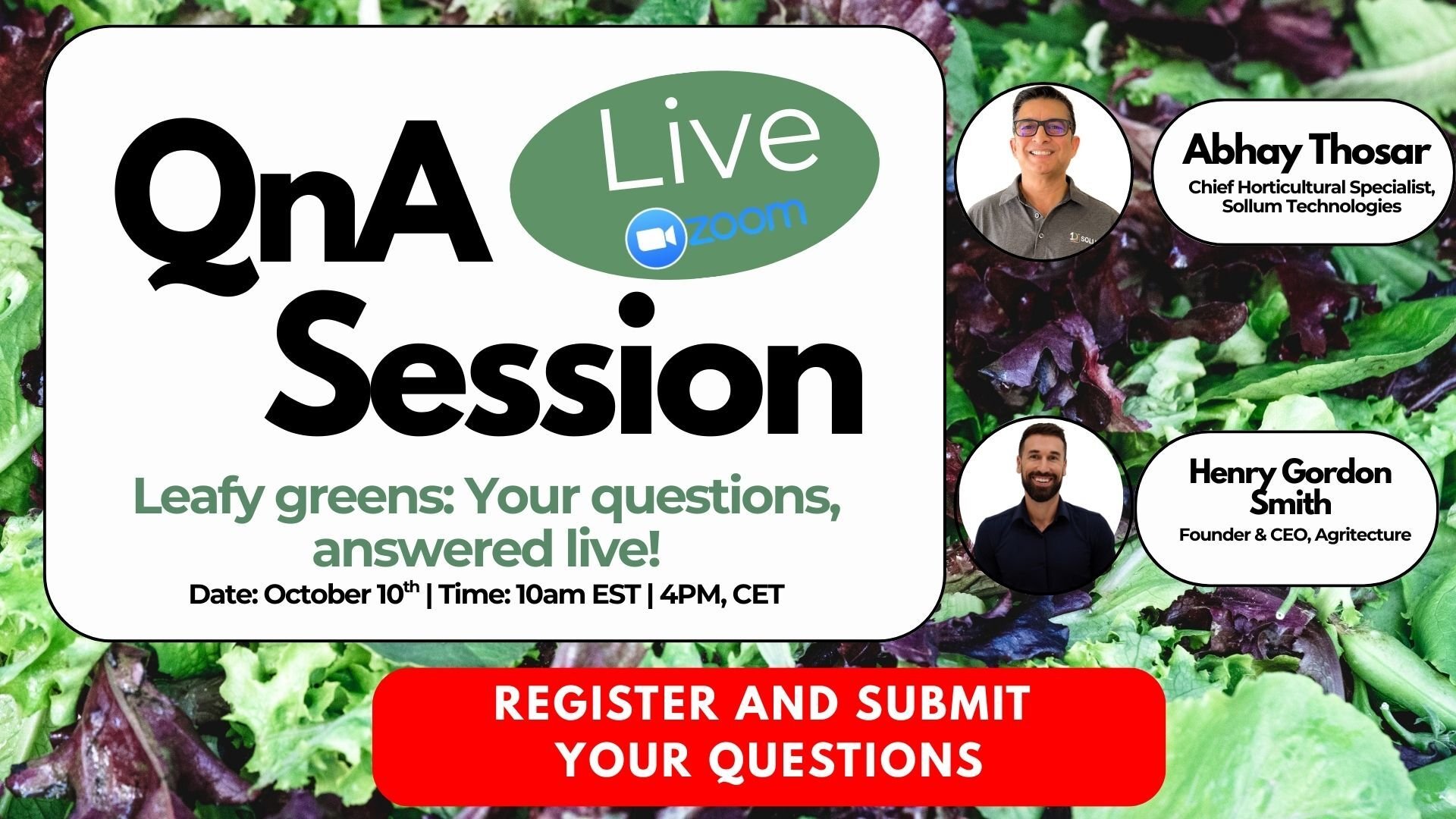 LIVE Q&A Leafy greens: Your questions, answered live