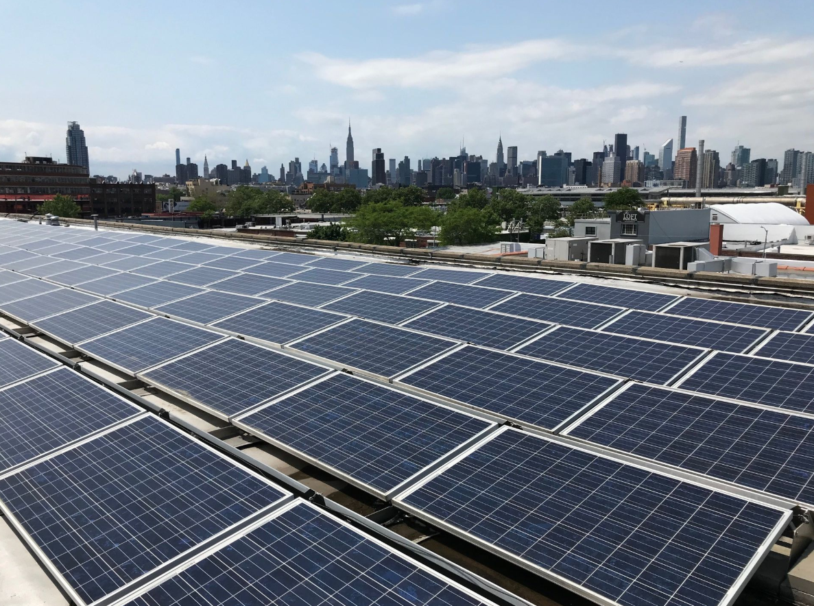  The roof of a Greenpoint building where a Gothams Greens farm is located. 