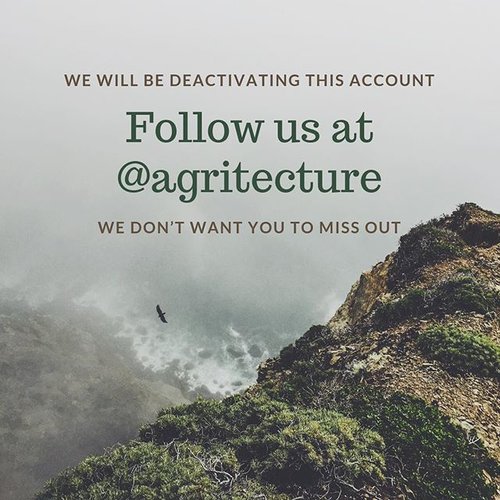 Follow our main account @agritecture don&rsquo;t miss out on our team&rsquo;s adventures and all things urban agriculture!