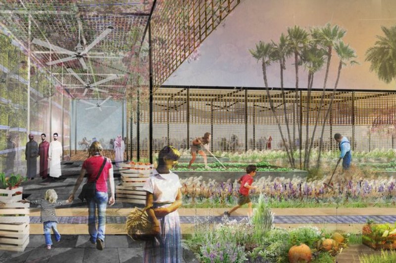 Melia Desert Palm hotel greenhouse Dubai