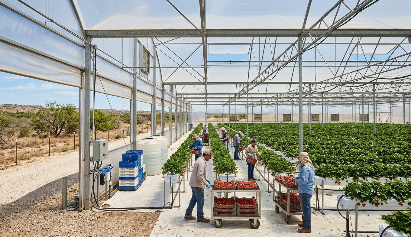 Strawberry farming feasibility Texas